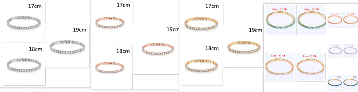 Cubic Zirconia Tennis Bracelets Iced Out Chain Crystal Bracelet Women Men Gold Bracelet Jewelry