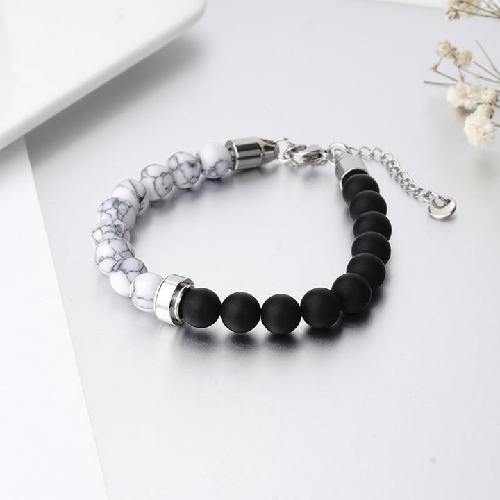 Bracelet Punk Men Women Natural Tiger-shaped Stone Stainless Steel Bangle