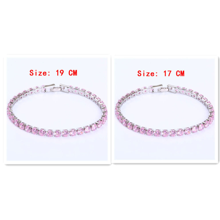 Cubic Zirconia Tennis Bracelets Iced Out Chain Crystal Bracelet Women Men Gold Bracelet Jewelry