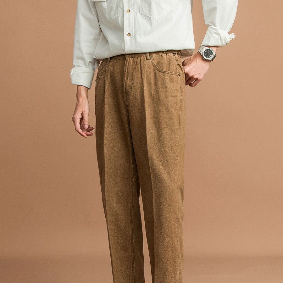 Light Cooked Retro Versatile Cropped Casual Pants