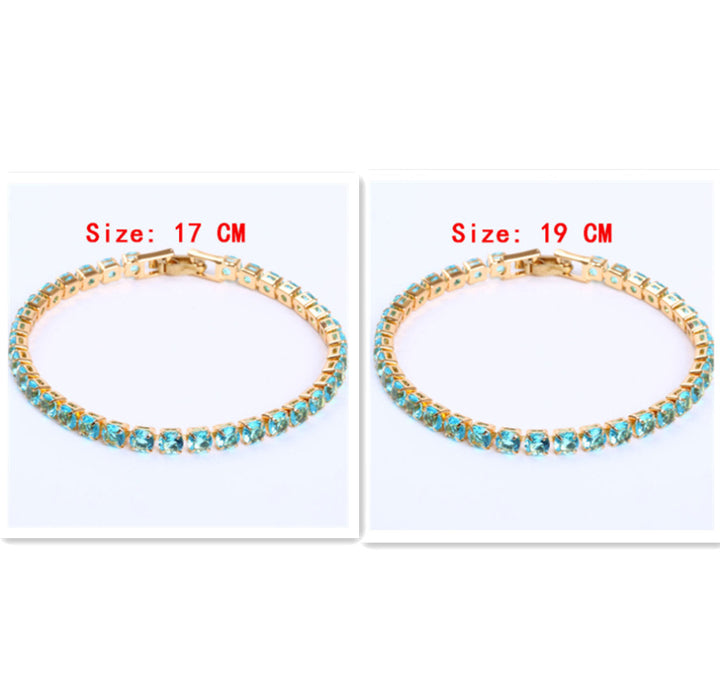 Cubic Zirconia Tennis Bracelets Iced Out Chain Crystal Bracelet Women Men Gold Bracelet Jewelry