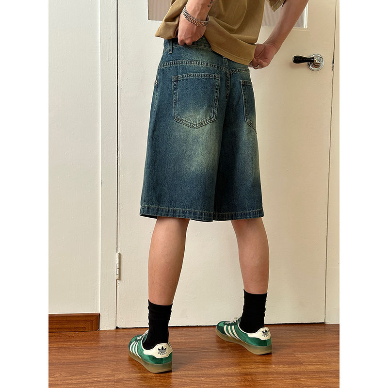 American Style Retro Washed Loose All-match Casual Denim Shorts