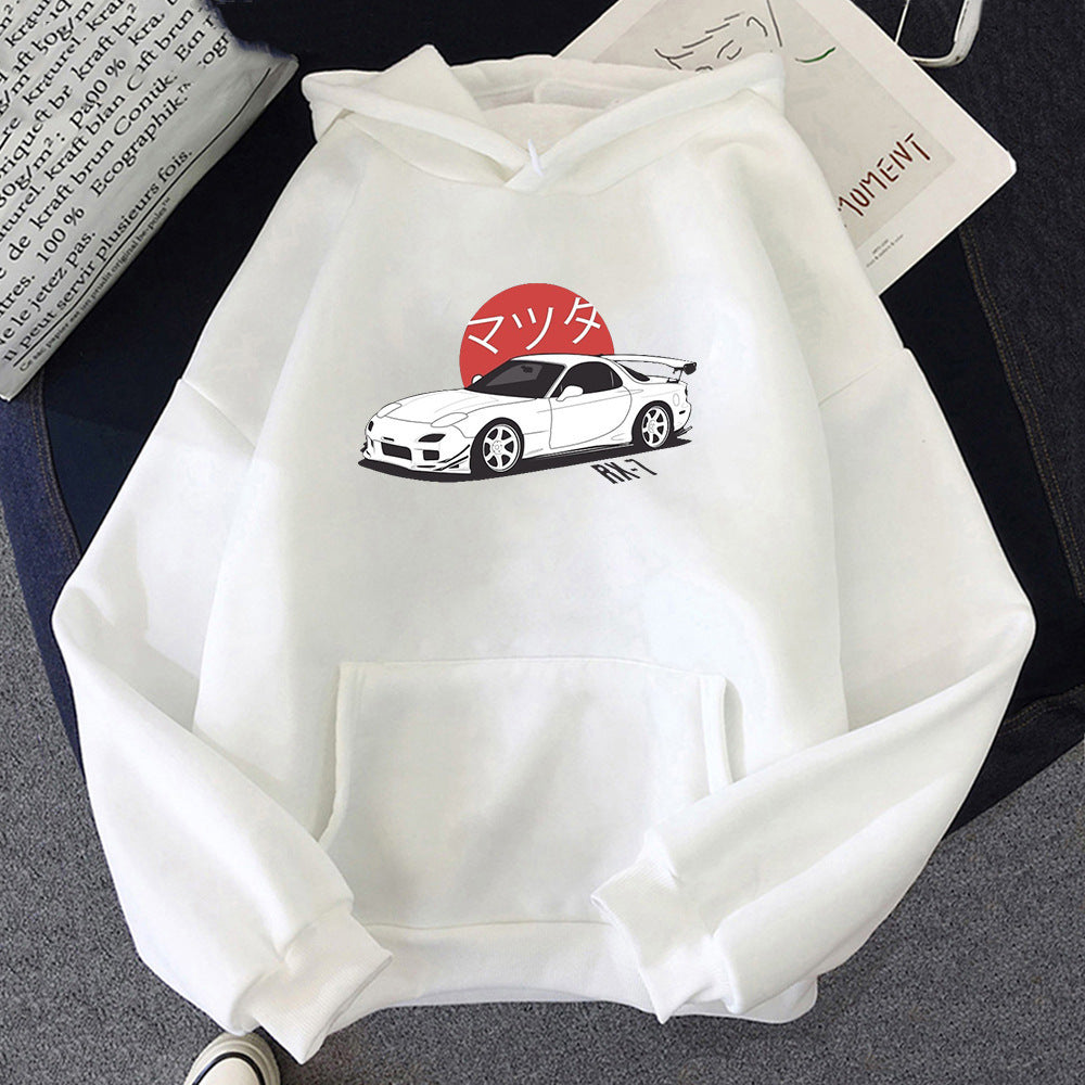 Printed Hoodie Men Women Fashion Hooded Sweatshirt Car Culture