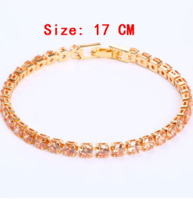 Cubic Zirconia Tennis Bracelets Iced Out Chain Crystal Bracelet Women Men Gold Bracelet Jewelry