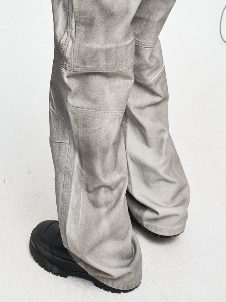 Straight Cargo Loose Trousers For Men