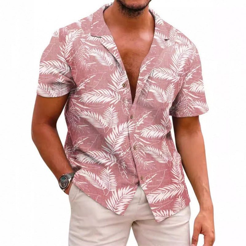 Men's Summer Printed Short-sleeved Shirt