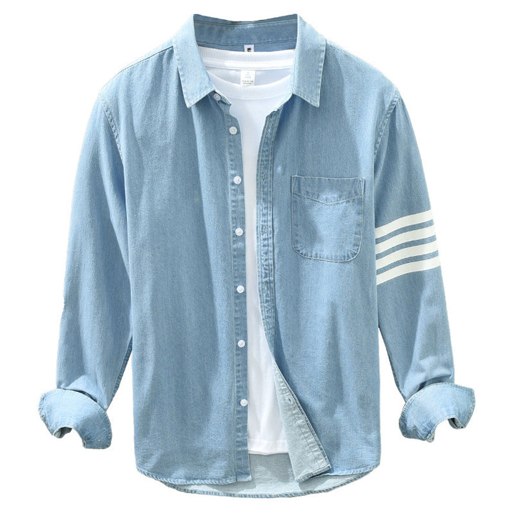 Denim Shirt Men's Bar Loose Long Sleeve Jacket