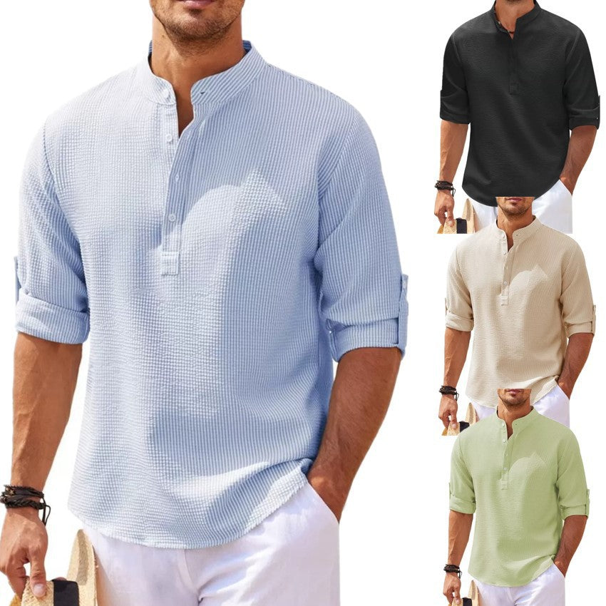 Men's Casual Shirt Top European And American