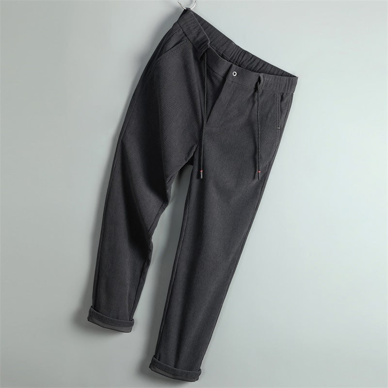 Solid Color Casual Trousers For Men