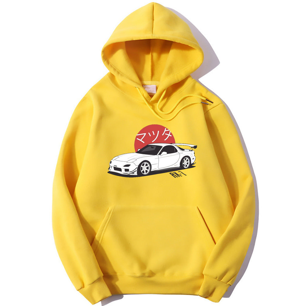 Printed Hoodie Men Women Fashion Hooded Sweatshirt Car Culture