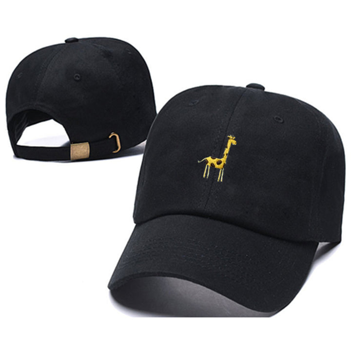 Cartoon Giraffe Embroidered Men Women Summer Cute Adjustable Baseball Cap